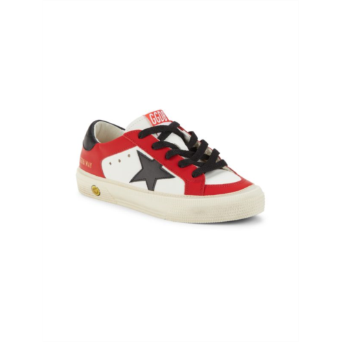 Golden Goose Kids Colorblock Star Leather Sneakers