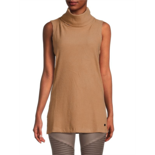 Andrew Marc Cowlneck Ribbed Top