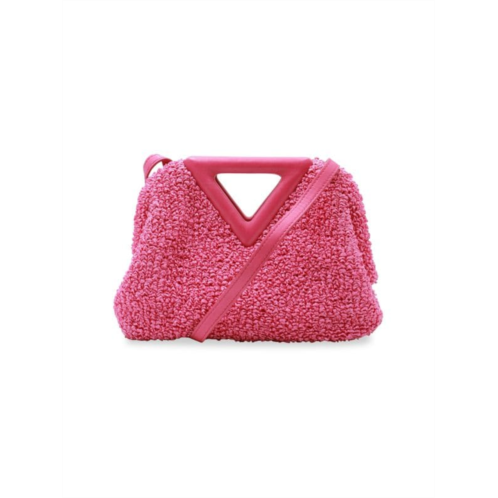 Bottega Veneta Small Point Quilted Shoulder Bag In Pink Lambskin Leather