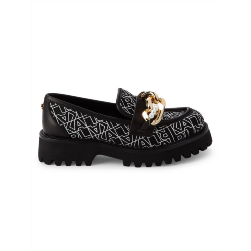 Karl Lagerfeld Paris Print Chain Loafers