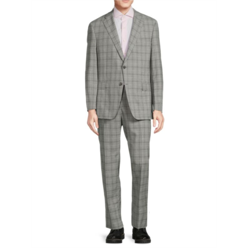 Samuelsohn Plaid Wool Blend Suit