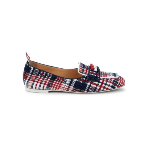 Thom Browne Plaid Tweed Loafers