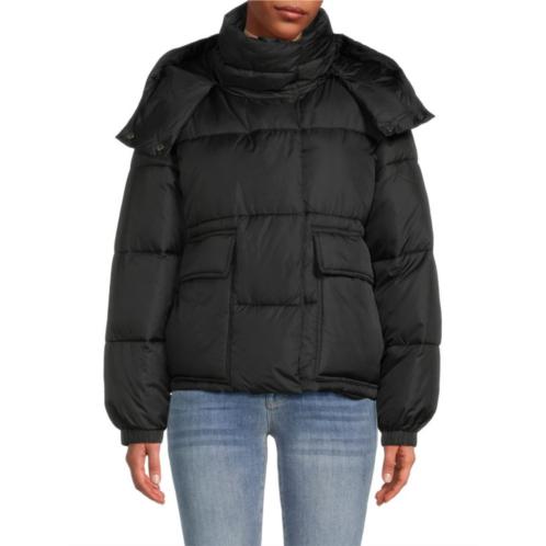 Nvlt Solid Hooded Puffer Jacket