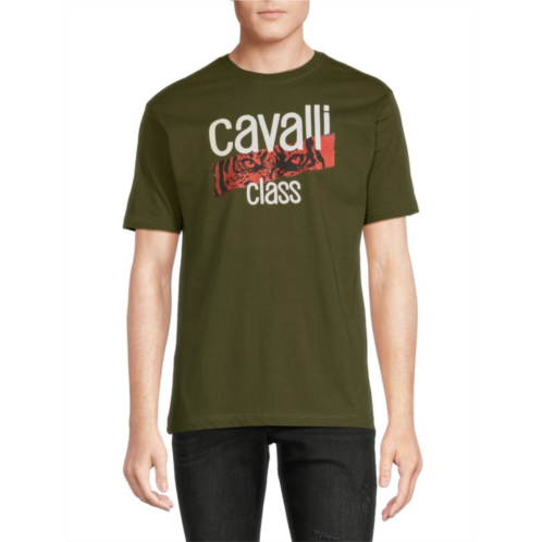 Cavalli CLASS Logo Crewneck Graphic Tee
