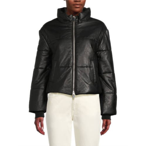 Walter Baker Lorenza Lamb Leather Puffer Jacket