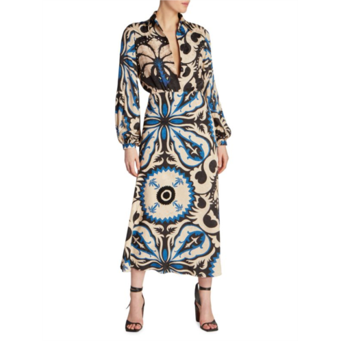 Johanna Ortiz Blurred Reality Midi Dress