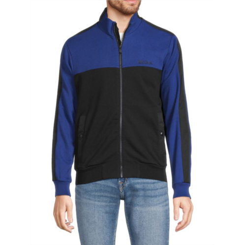 Z Zegna Colorblock Zip Up Track Jacket