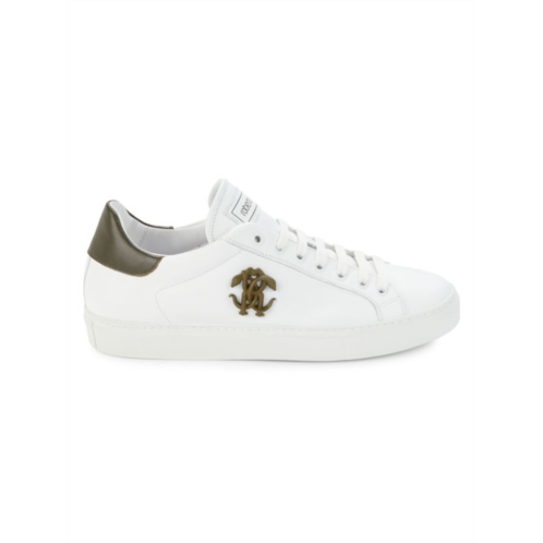 Roberto Cavalli Logo Low Top Leather Sneakers