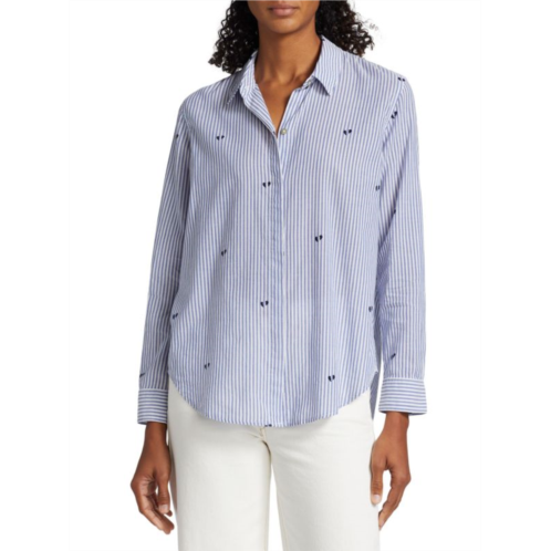 Rails Taylor Embroidered Striped Shirt
