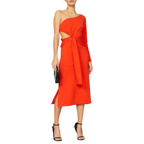 Alexis Royale One Shoulder Midi Dress