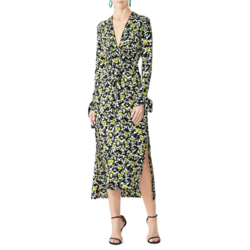 Proenza Schouler Long Sleeve Floral Midi Dress