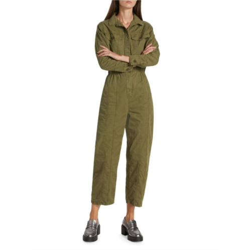 Frame Cinched Twill Jumpsuit