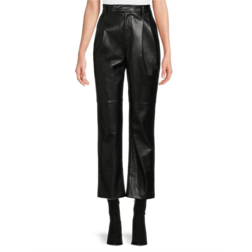 Rails Faux Leather Front Pleat Pants