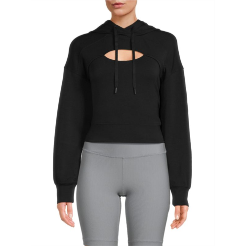 90 Degree by Reflex Softlite Cutout Cropped Hoodie