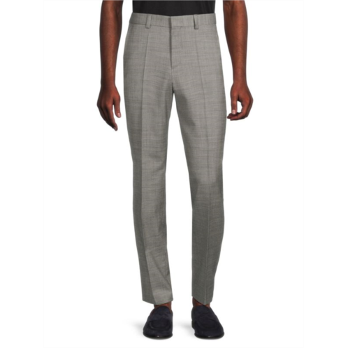 HUGO Modern Fit Virgin Wool Blend Plaid Dress Pants