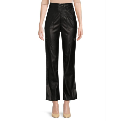 Dkny Jeans Faux Leather Cargo Pants
