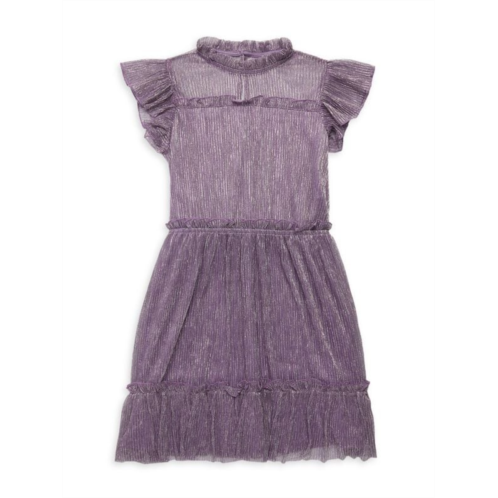 BCBGirls ?Little Girls Metallic Pleated Dress