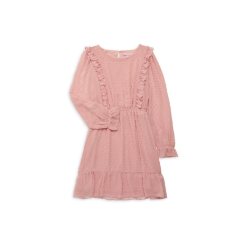 BCBGirls ?Little Girls Swiss Dot Ruffle Dress