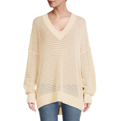 NSF Franklin Relaxed Open Knit Sweater