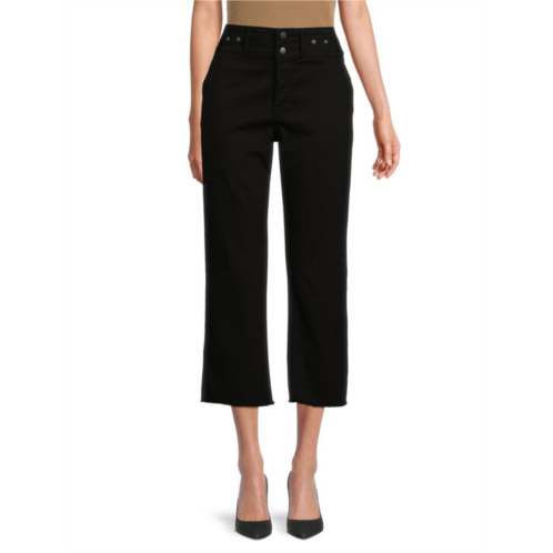 NSF Gabrie High Rise Snapped Straight Crop Jeans