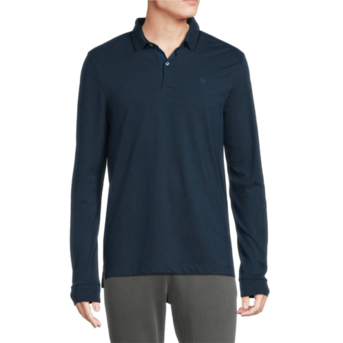 Point Zero by Maurice Benisti Long Sleeve Pique Polo