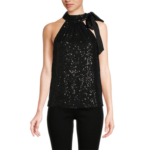 Ramy Brook Paula Mockneck Sequin Top