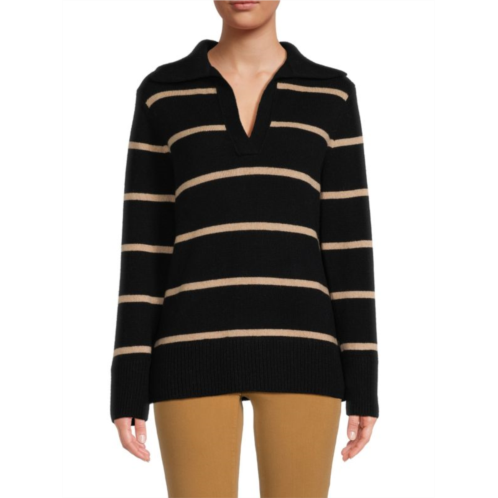 Vince Striped Wool & Cashmere Sweater