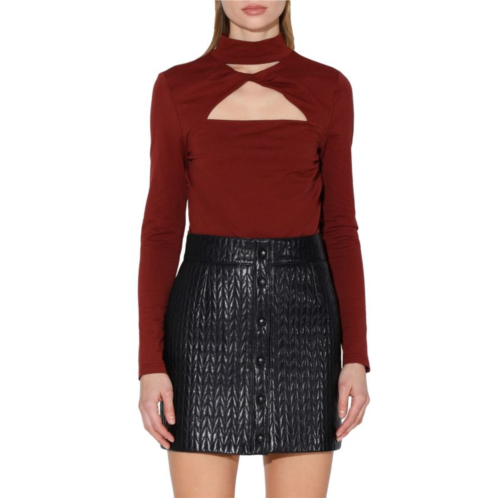 Walter Baker Shakira Twist Cutout Top