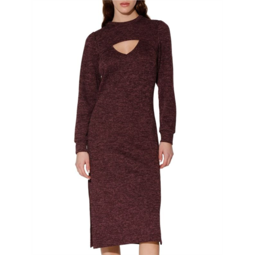 Walter Baker Fontine Heathered Midi Sheath Dress