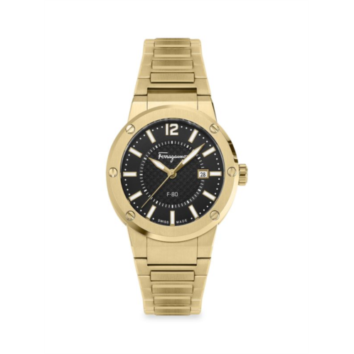 FERRAGAMO F-80 Yellow Gold Bracelet Watch