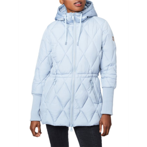 Bernardo Plus Diamond Quilted & Hooded Jacket