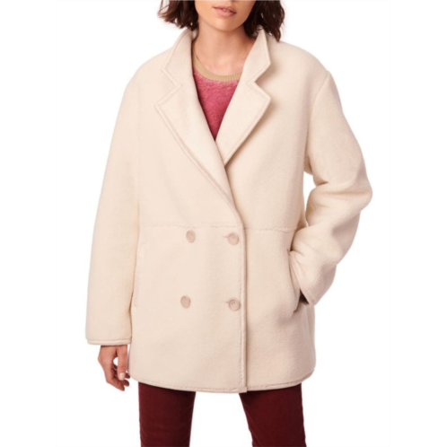 Bernardo Plus Faux Shearling Double Breasted Blazer