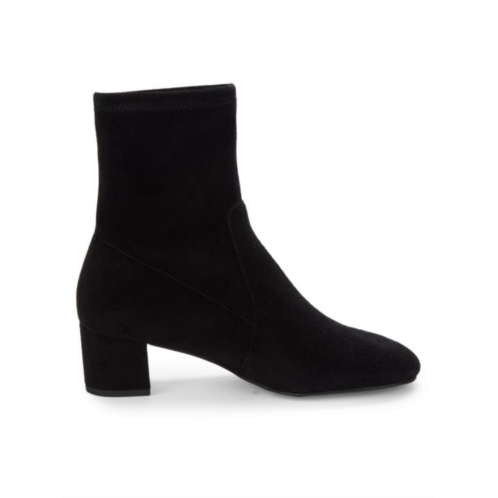 Stuart Weitzman Sofia Block Heel Suede Sock Boots