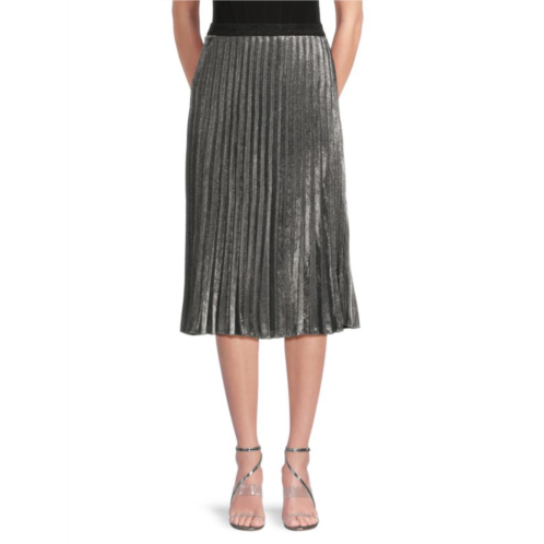 Wdny Accordion Pleat Midi Skirt