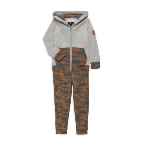 7 For All Mankind Little Boys 2-Piece Camo Hoodie & Joggers Set