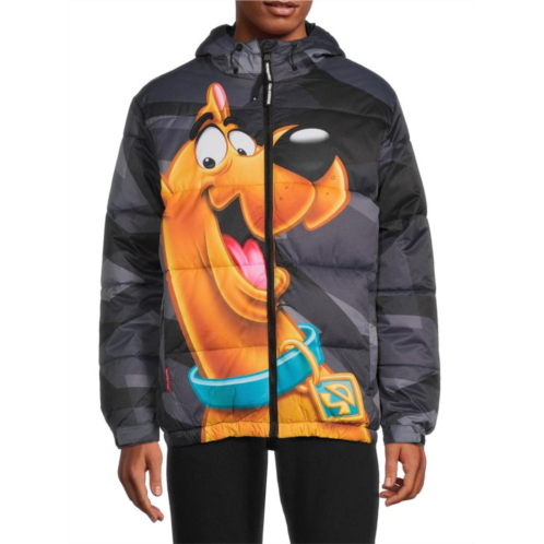 Members Only Scoo Bee Doo Graphic Puffer Jacket
