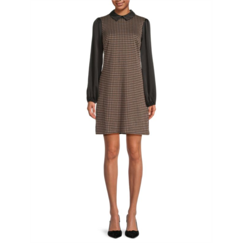 Tommy Hilfiger Houndstooth Twofer Knit Mini Dress