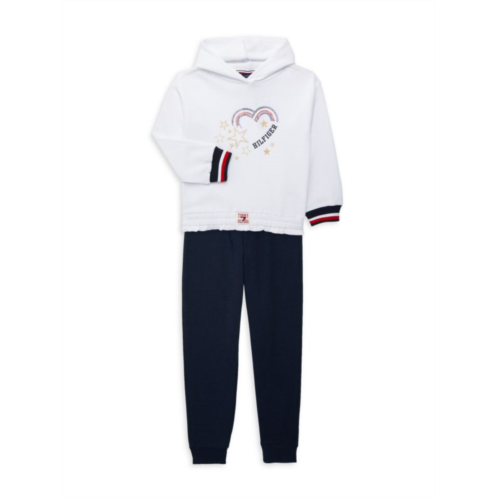 Tommy Hilfiger Girls 2-Piece Sequin Hoodie & Joggers Set