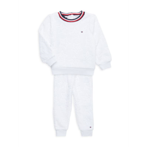 Tommy Hilfiger Baby Girls 2-Piece Faux Fur Sweatshirt & Joggers Set