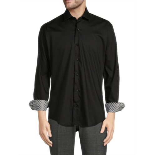 Bertigo Bello Contrast Cuff Button Down Shirt