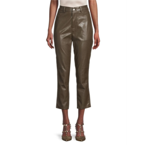 BCBGeneration Faux Leather Straight Leg Pants