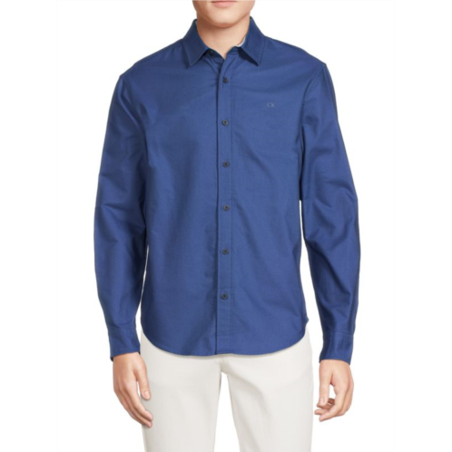 Calvin Klein Solid Cotton Shirt