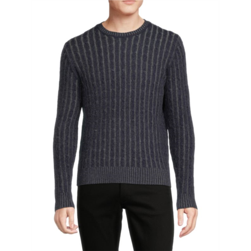 Amicale Classic Fit Crewneck Cableknit Cashmere Sweater