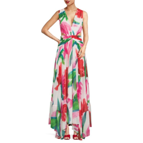 PatBO Allegro Floral Cutout Maxi Dress