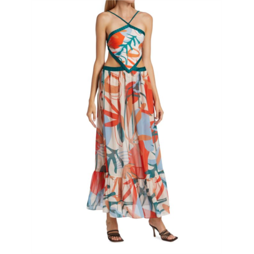 PatBO Rio Halter Cut Out Maxi Dress