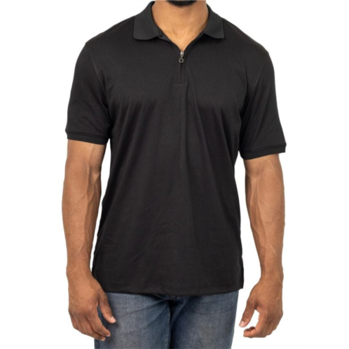 Vellapais Solid Quarter Zip Polo