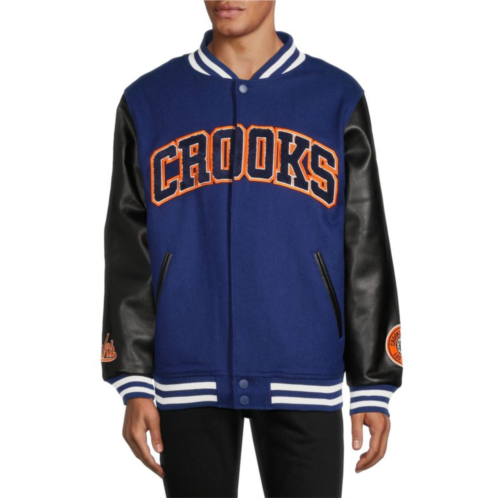Crooks & Castles Collegiate Logo Varsity Jacket