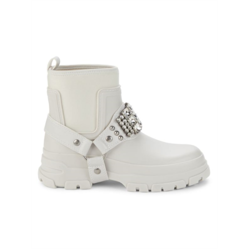 Karl Lagerfeld Paris Rylie Crystal Lug Sole Biker Boots