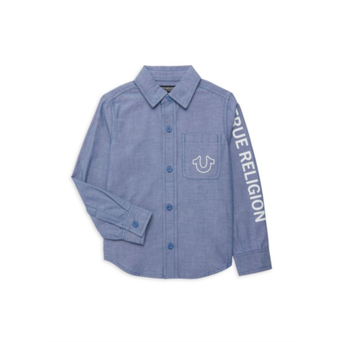 True Religion Little Boys Logo Chambray Shirt
