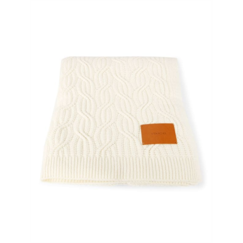 Vince Cableknit Merino Wool Blend Throw Blanket